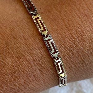 10k white and yellow gold women’s bracelet